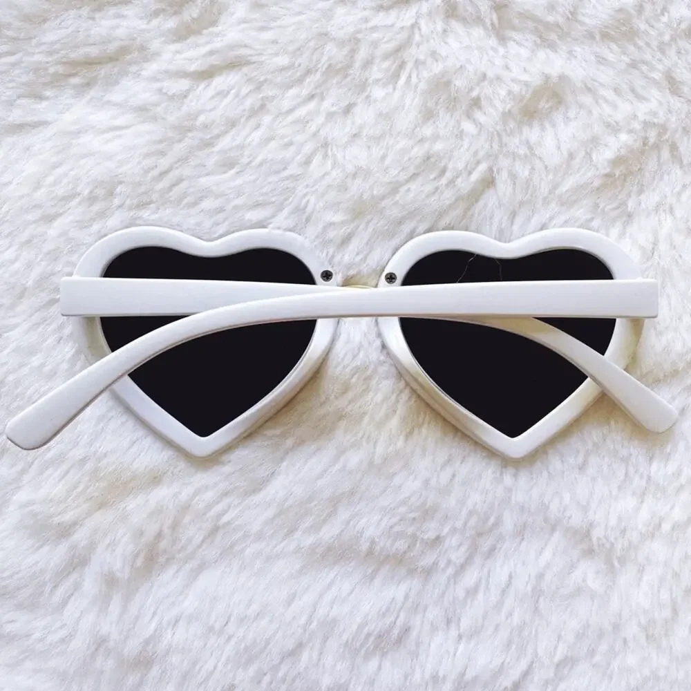 Pixie White Girl Heart-shape Sunglasses